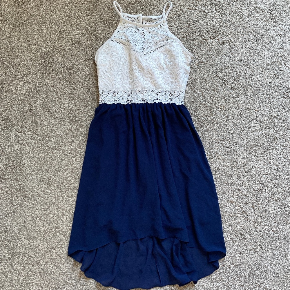 dress white and blue